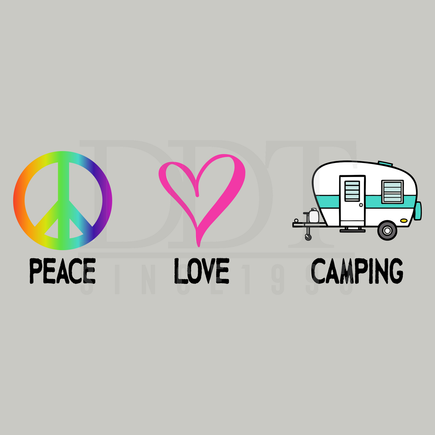 Outdoors - Peace, Love, Camping - DTF Transfers