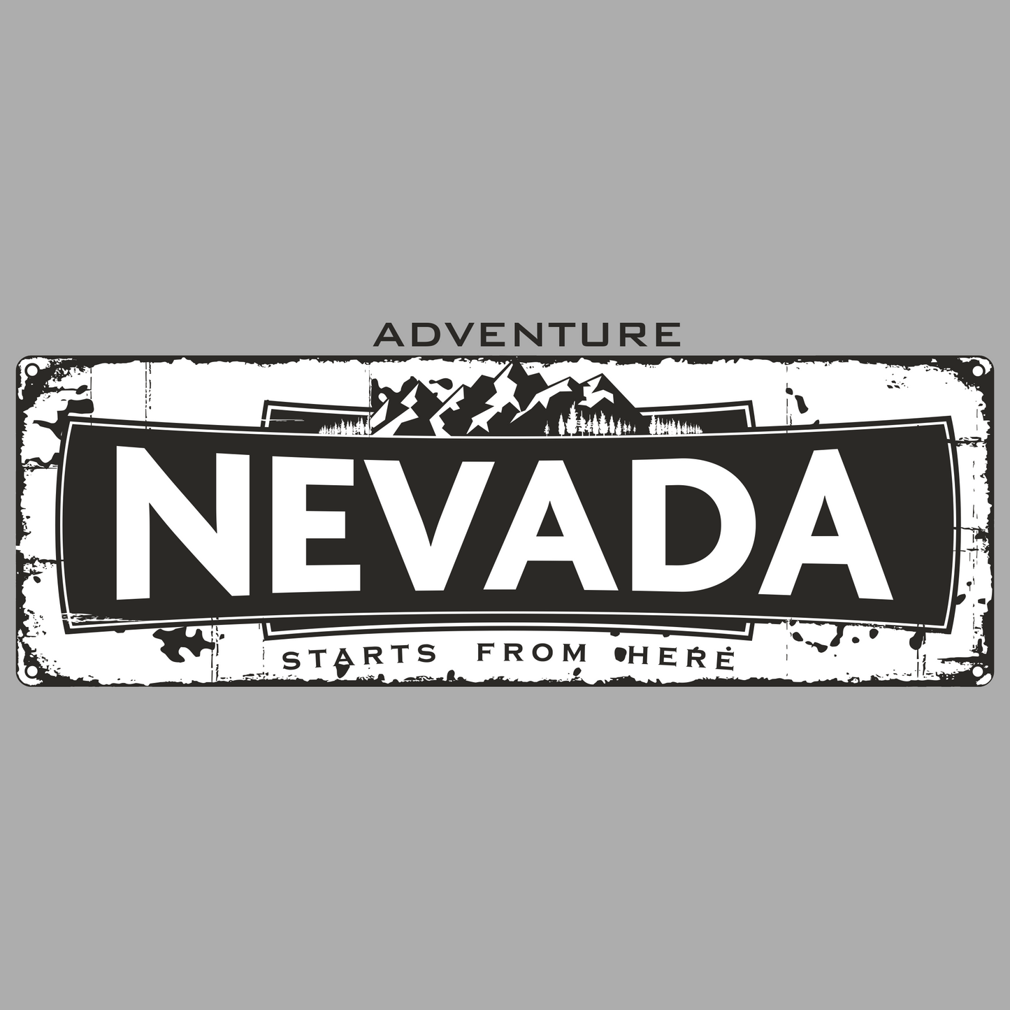 States - Nevada - Adventure Starts From Here - DTF Transfer