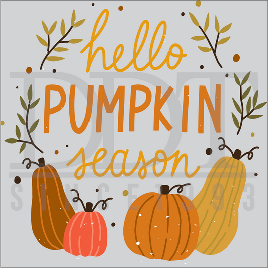 Seasons - Fall - Hello Pumpkin Season - DTF Transfer