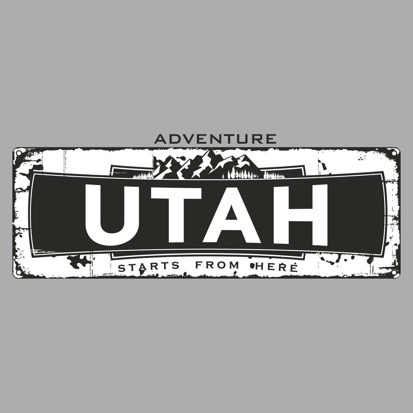 States - Utah - Adventure Starts From Here - DTF Transfer